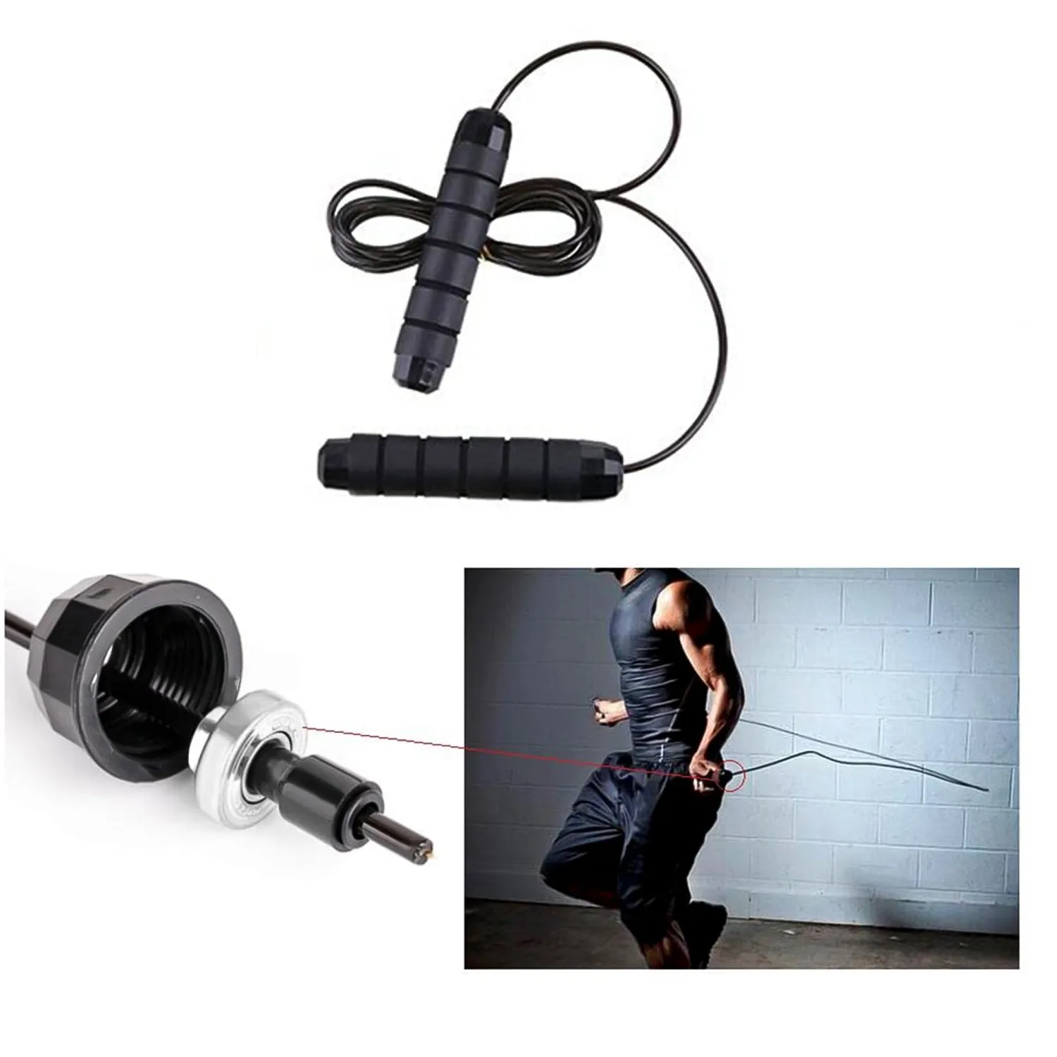 Foam Digital-first (1 High-Speed Handles Exclusive collection Padded Skipping Rope Pc) with