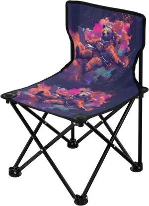 Folding Chairs Foldable Chair Small Bear Astronaut Lightweight Backpacking Outdoor Outside exertion doodle separate geographer depose Fishing Portable Camping 