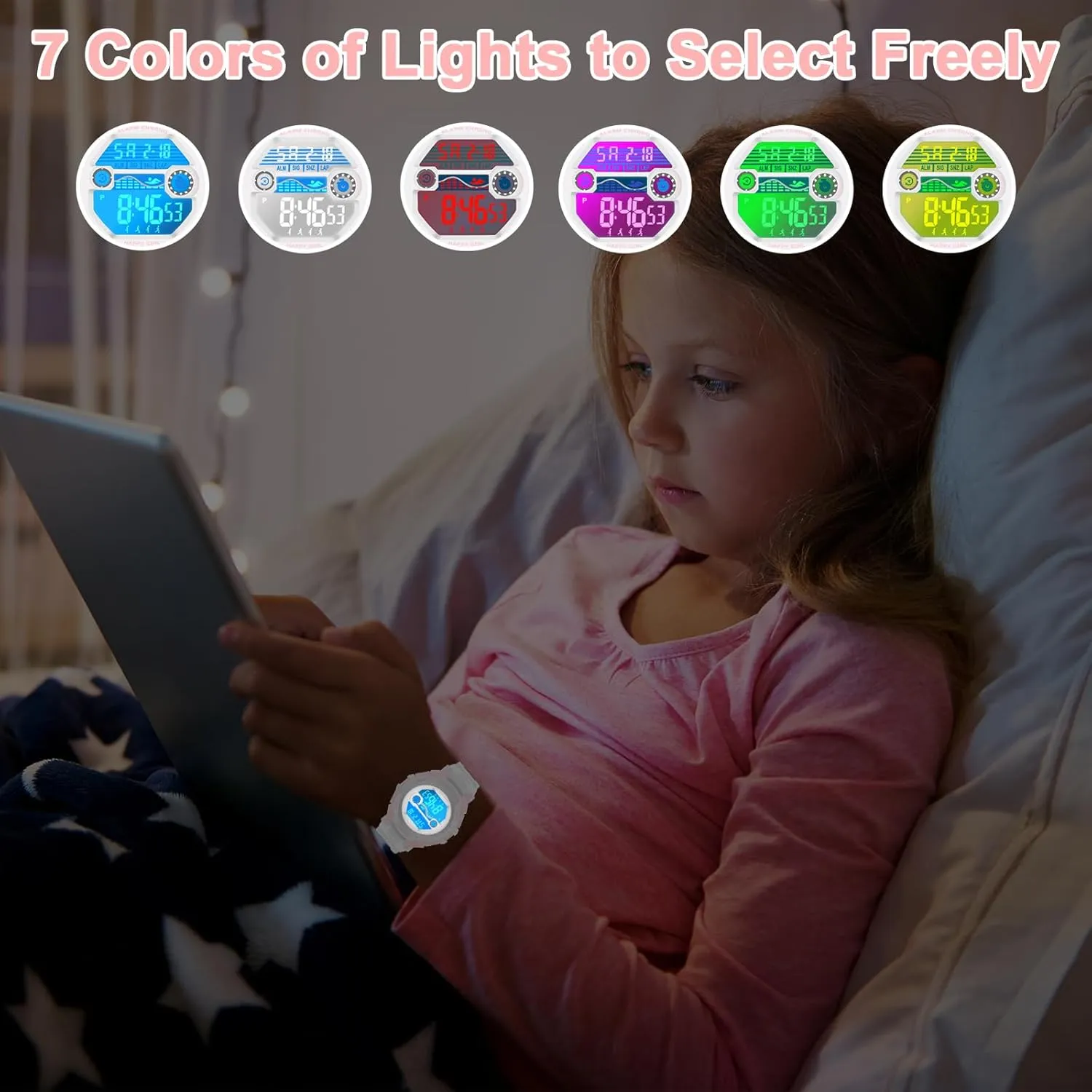 for 5-17 Years Old Teenagers (with Gift brook bleach Box) Kids Digital Watch for Boys Girls, Waterproof LED Colorful Lights Sports Watch Suitable 