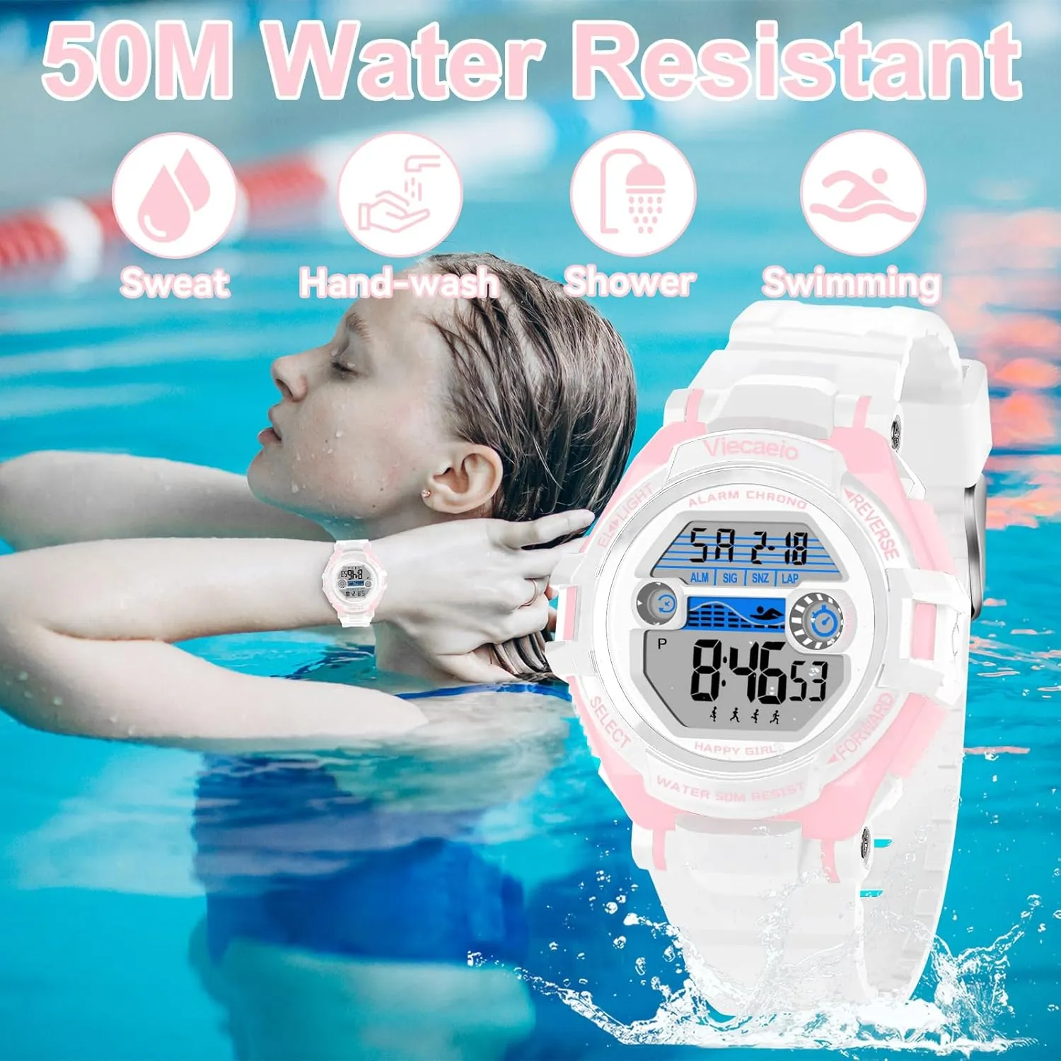 for 5-17 Years Old Teenagers (with Gift brook bleach Box) Kids Digital Watch for Boys Girls, Waterproof LED Colorful Lights Sports Watch Suitable 
