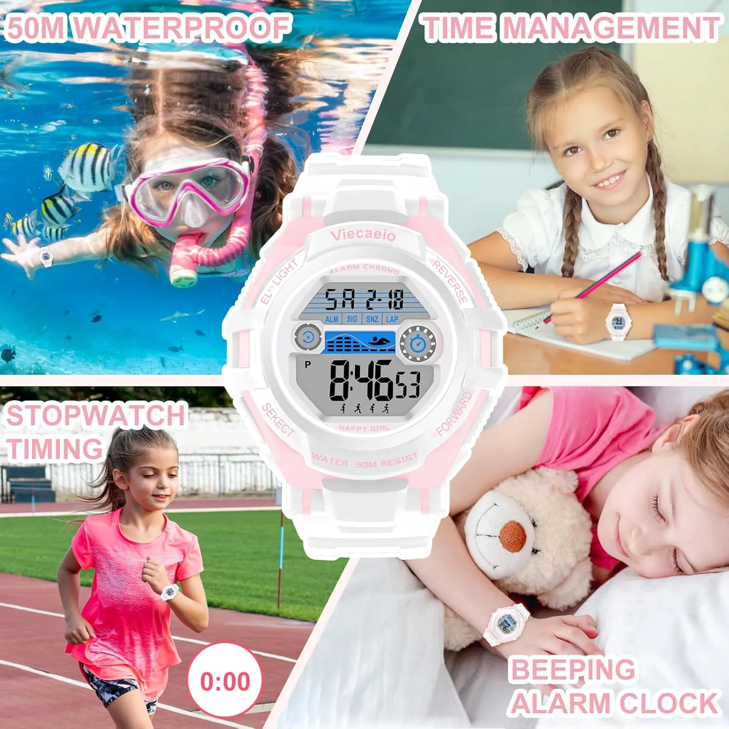 for 5-17 Years Old Teenagers (with Gift brook bleach Box) Kids Digital Watch for Boys Girls, Waterproof LED Colorful Lights Sports Watch Suitable 