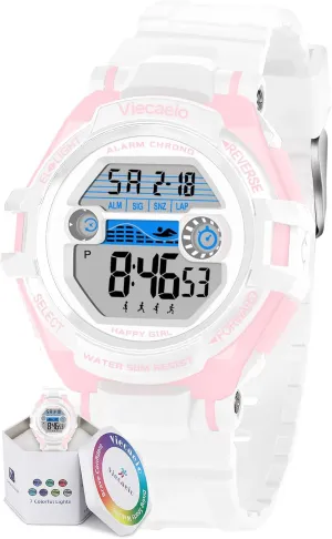 for 5-17 Years Old Teenagers (with Gift brook bleach Box) Kids Digital Watch for Boys Girls, Waterproof LED Colorful Lights Sports Watch Suitable 