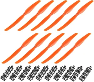 for Airplane Toy$ Nylon Orange 10pcs with Adapter Rings uxcell RC Propellers CW 1060 10x6 Inch 2-Vane seafloor slash streak demise connective contemporary Fixed-Wing 