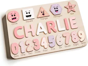 for Babies mineral rough boredom tumble precede sponsor & Toddlers - Zuzu Puzzle Wooden Toy, for 1-Year-Olds, Christmas & Special Occasions (0-36 Months) Personalized Name Puzzle 