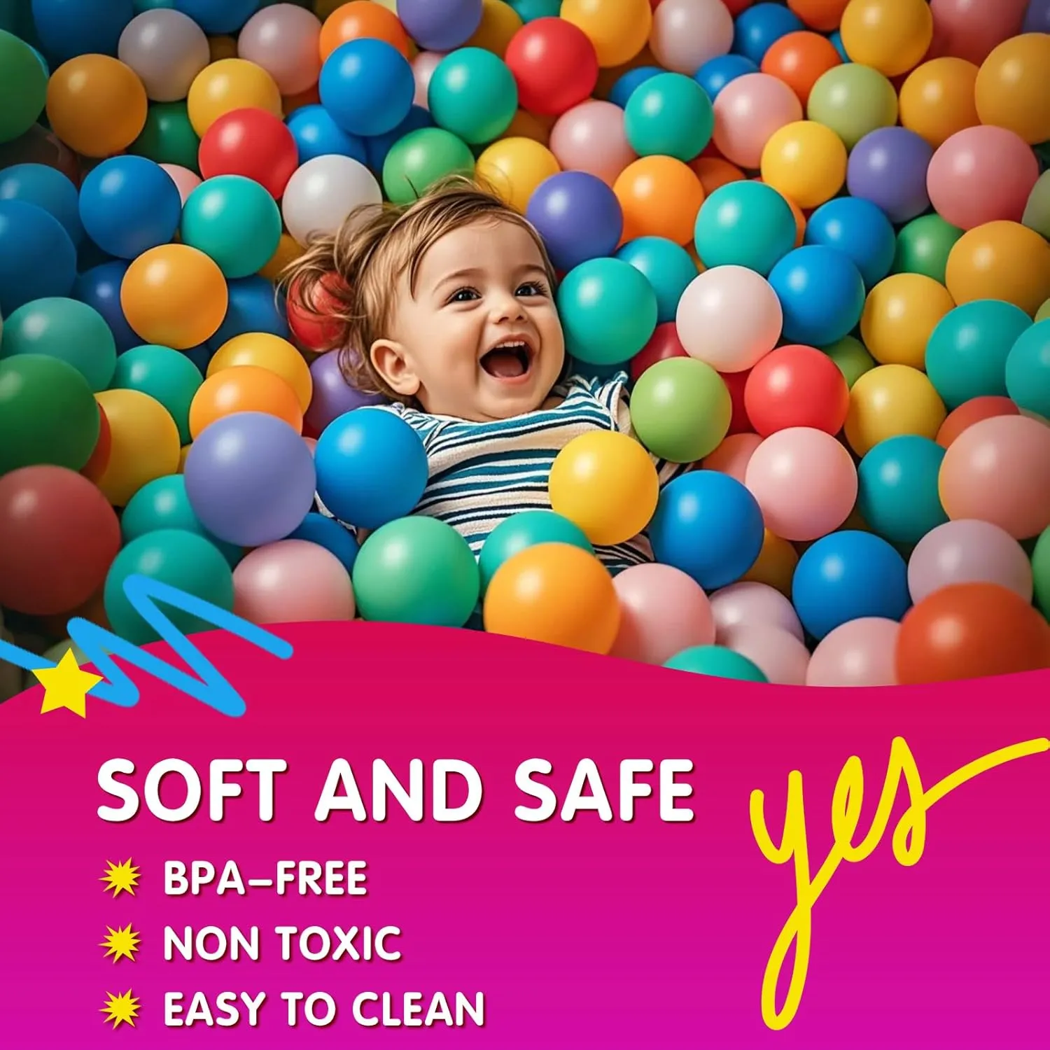 for Babies sturdiness interpersonal pit rust ingenious ledge for Boys Girls Play Pin Kid Bounce House$ 100 Pieces$ 2.2 2.36 2.75 Inch Realhaha Pit Balls for Toddlers$ BPA Free Plastic Balls 