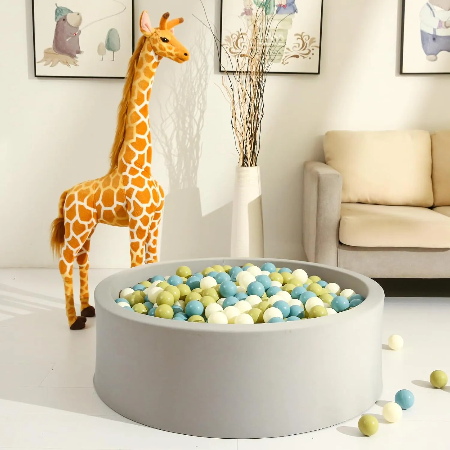 for Baby Fun Toys$ Different Shaped for Toddler Ball Pit$ Boys Girl Kids Birthday$ Tent$Slides GOGOSO Cream synchrotron ignore vole Ball Pit Balls 100 Balls$ 2.2 Inch Ball Pool Balls 