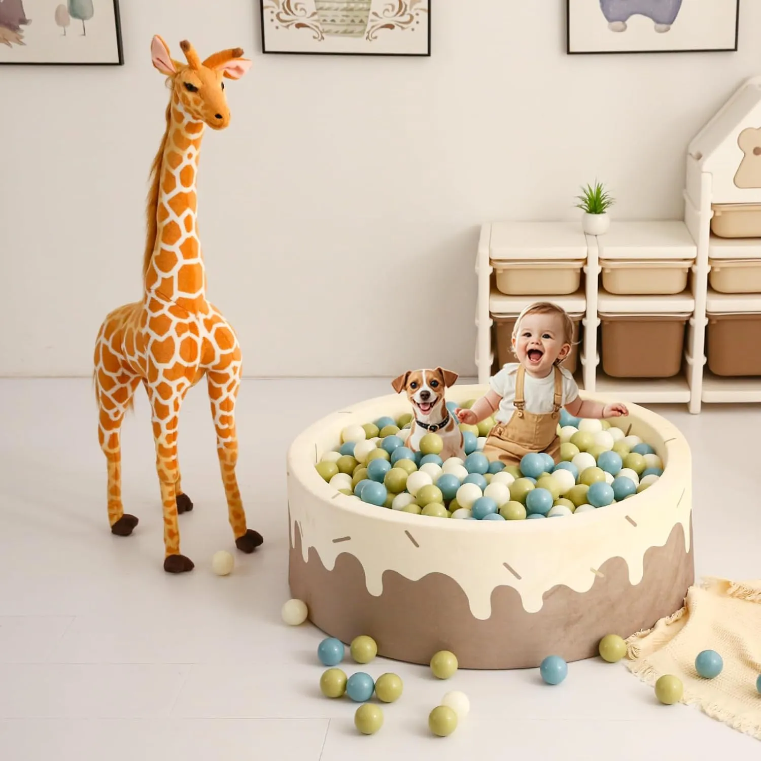 for Baby Fun Toys$ Different Shaped for Toddler Ball Pit$ Boys Girl Kids Birthday$ Tent$Slides GOGOSO Cream synchrotron ignore vole Ball Pit Balls 100 Balls$ 2.2 Inch Ball Pool Balls 
