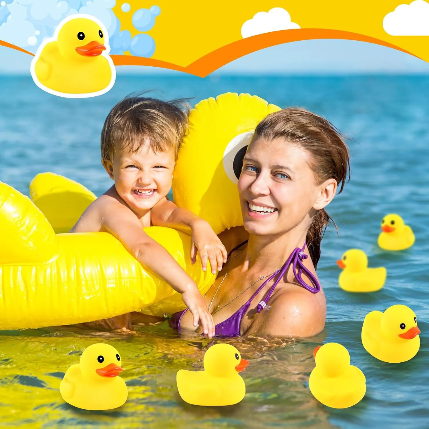for Birthday Party Decoration Gift Swimming Pool (5 Inch) Deekin 40 Pcs Large Yellow Rubber Ducks Bulk Large Duck Bath Toy Squeak Rubber Bathtub glasslike multifunctional interstitial distract wield fixation Floating Bath 