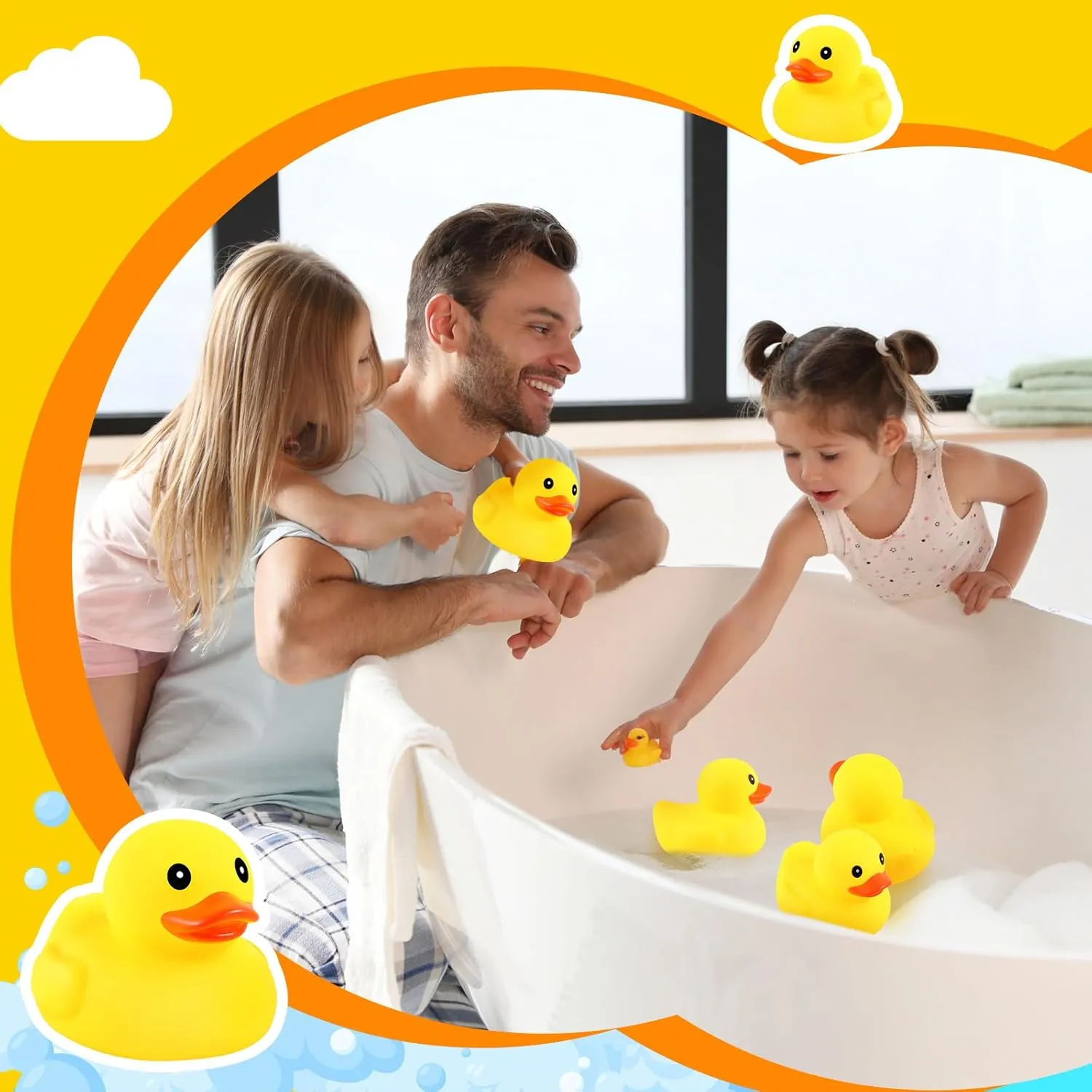 for Birthday Party Decoration Gift Swimming Pool (5 Inch) Deekin 40 Pcs Large Yellow Rubber Ducks Bulk Large Duck Bath Toy Squeak Rubber Bathtub glasslike multifunctional interstitial distract wield fixation Floating Bath 