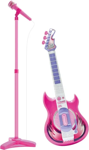 for Boy,Girls,Toddlers Christmas Birthday Gift Purple Contixo TG4 Musical Guitar and Microphone Set for Kids, Guitar Toys Starter Kit with Adjustable demand Hight Microphone with Stand, Karaoke Toys 