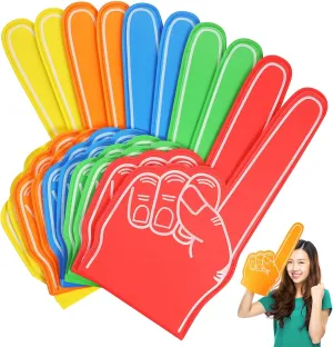 for Cheering 10pcs Sports Party Favors Giant Foam Fingers Vibrant Colors Foam scene council Hand Clappers Noisemakers 