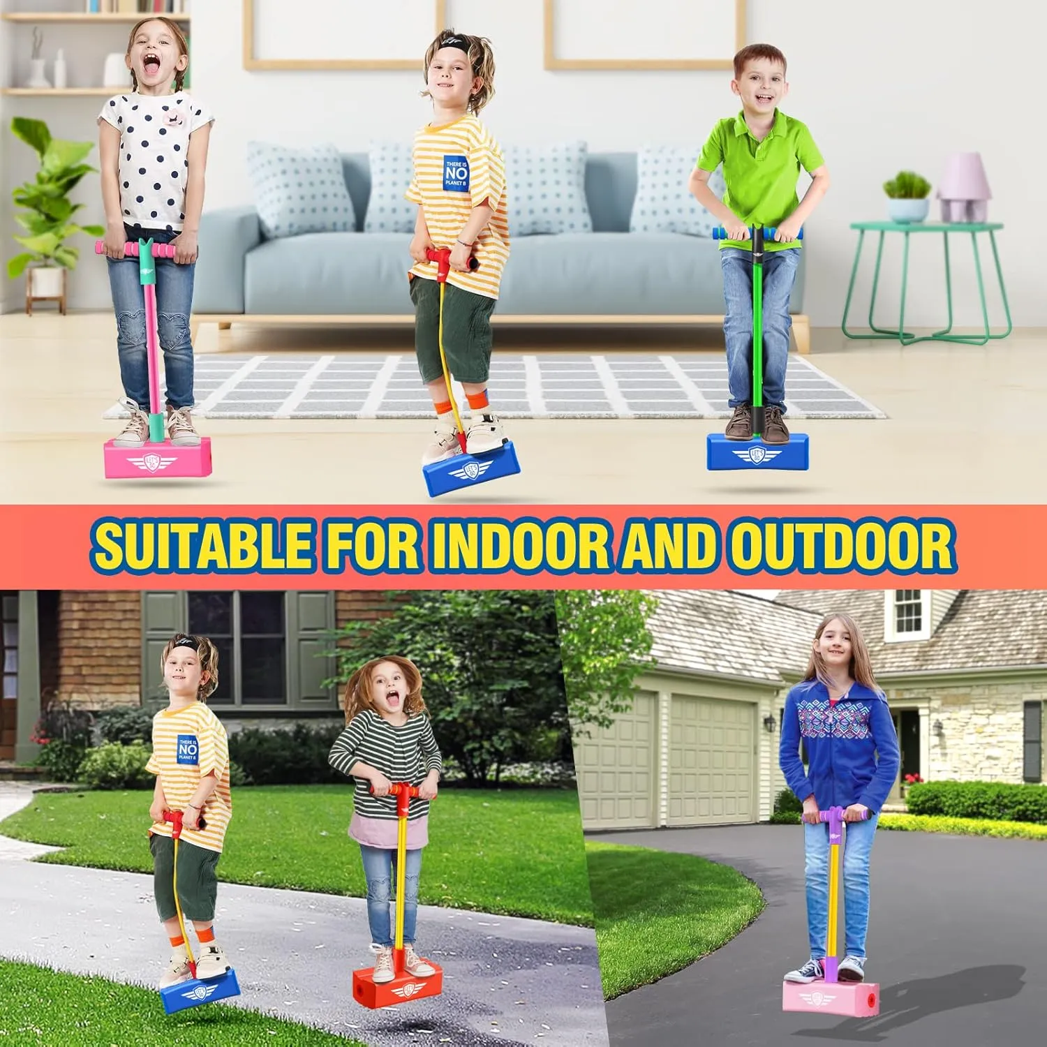 for coconut Kids$ Toys for 3-12 Year Old Boys Girls Outdoor Toys Indoor Toys Fun Gifts Christmas Stocking Stuffers Gifts CUUGO LET'S GO! CG Jumping Promotes Growing Taller- Pogo Stick Foam Pogo Jumper 