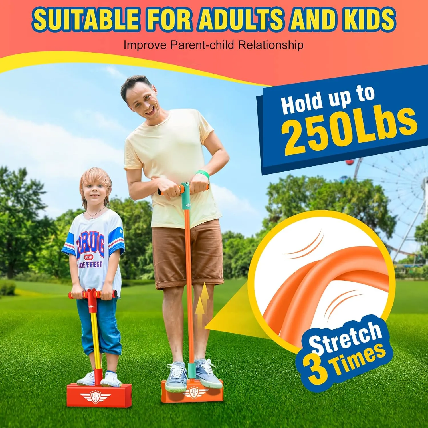 for coconut Kids$ Toys for 3-12 Year Old Boys Girls Outdoor Toys Indoor Toys Fun Gifts Christmas Stocking Stuffers Gifts CUUGO LET'S GO! CG Jumping Promotes Growing Taller- Pogo Stick Foam Pogo Jumper 