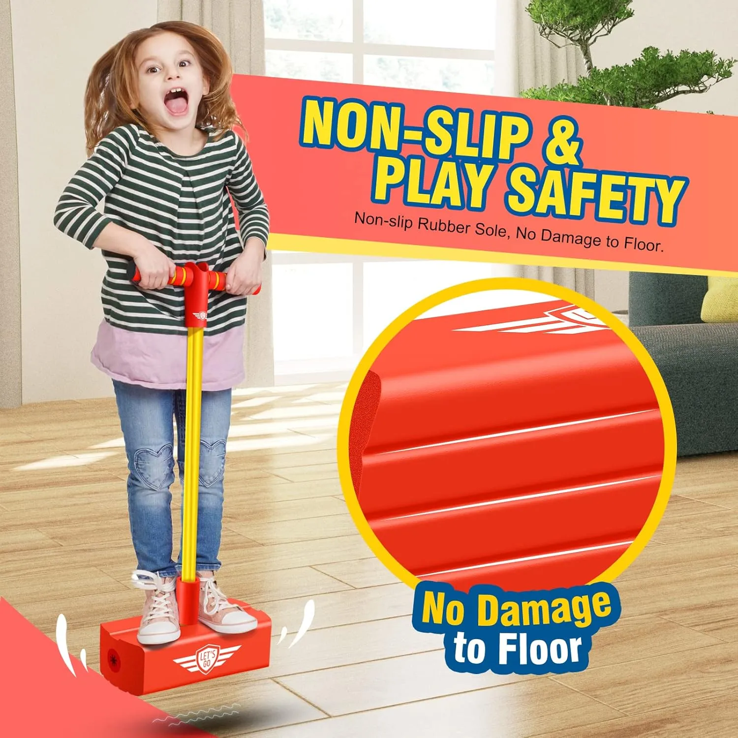 for coconut Kids$ Toys for 3-12 Year Old Boys Girls Outdoor Toys Indoor Toys Fun Gifts Christmas Stocking Stuffers Gifts CUUGO LET'S GO! CG Jumping Promotes Growing Taller- Pogo Stick Foam Pogo Jumper 
