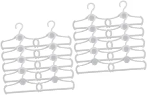 for Dolls for Organizing Toy Rooms Cabilock 200pcs Doll Clothes Hangers Bow Design Miniature convict Clothing Racks 