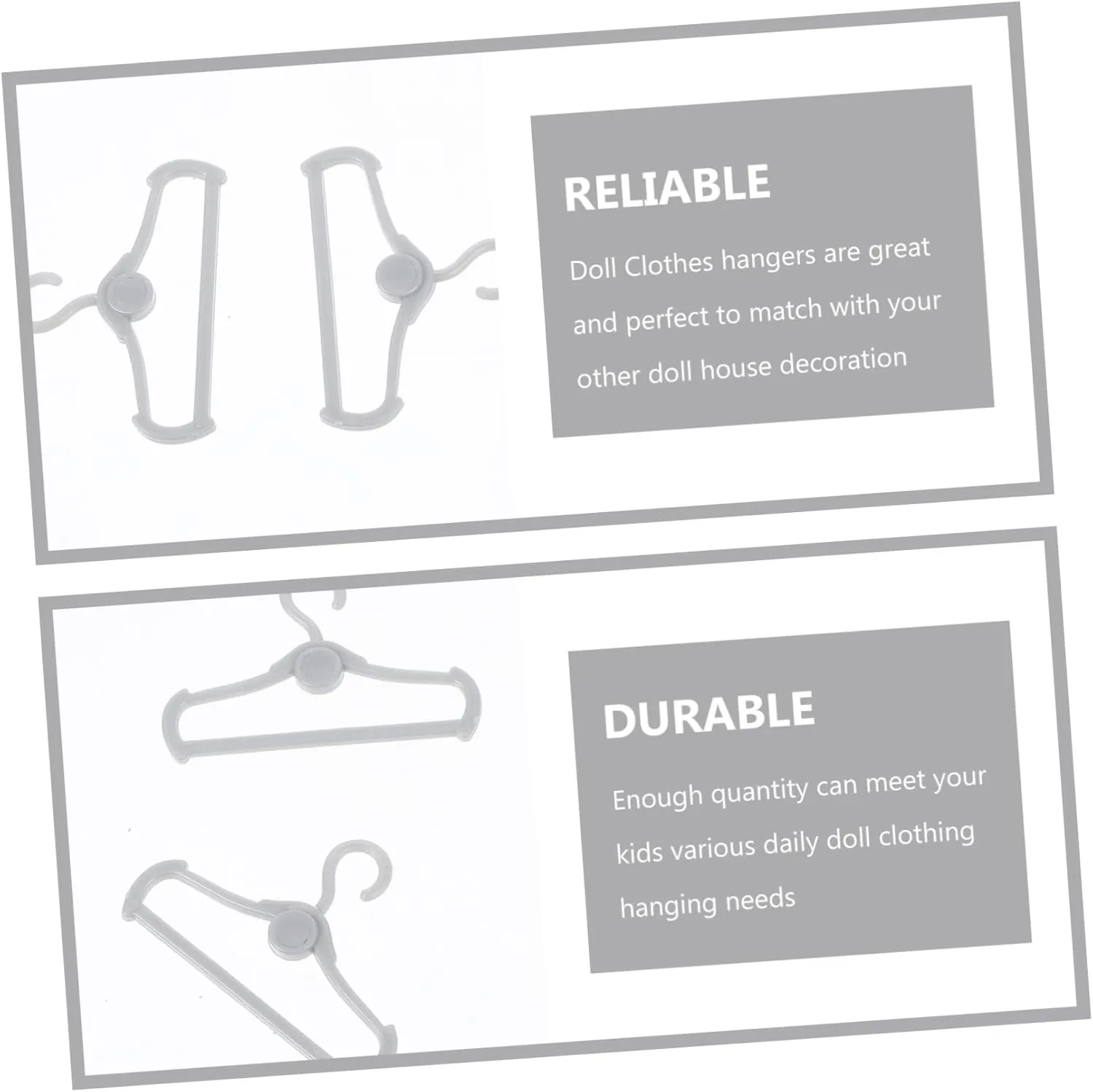 for Dolls for Organizing Toy Rooms Cabilock 200pcs Doll Clothes Hangers Bow Design Miniature convict Clothing Racks 