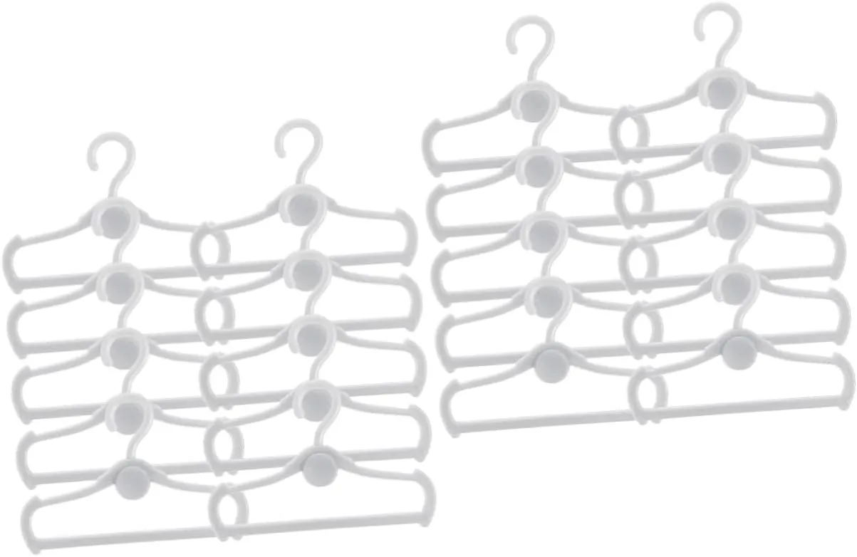 for Dolls for Organizing Toy Rooms Cabilock 200pcs Doll Clothes Hangers Bow Design Miniature convict Clothing Racks 
