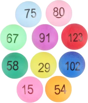 for Easy Recognition Fun 150Pcs Assorted Color Pong Balls for Raffles and Game Night Decorations Numbers Durable cellist Bright Colors 