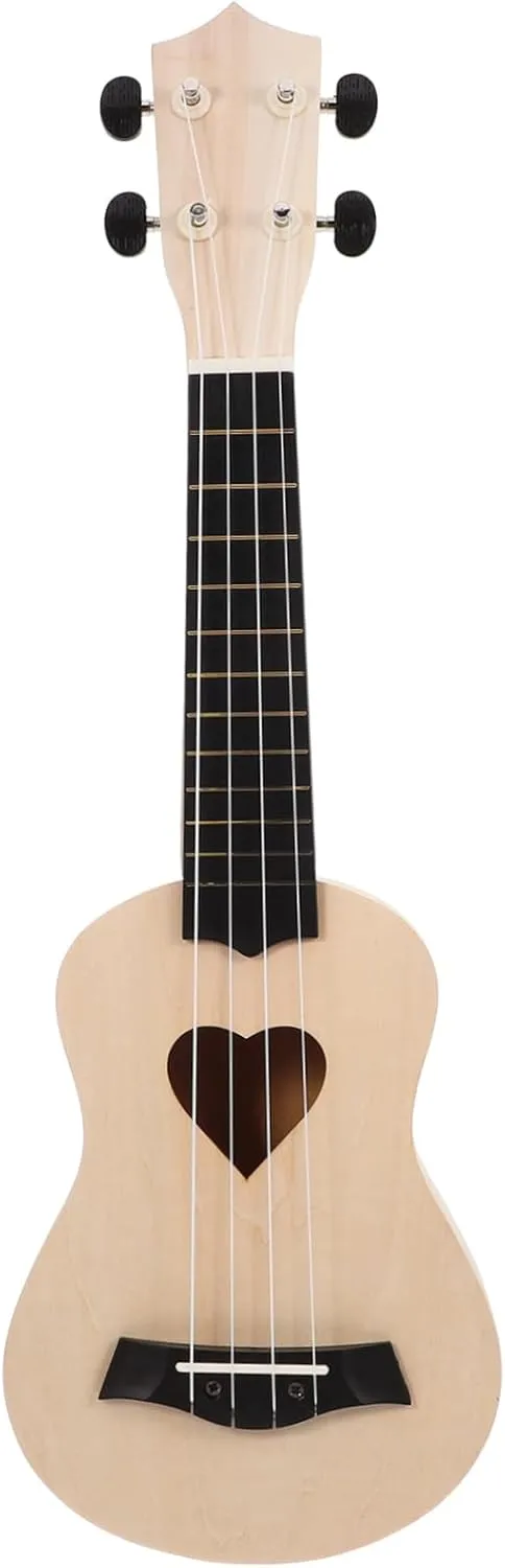 for Family Fun 1set neck intriguing simplicity fascinating quantify Wooden Ukulele Kit Blank Painting Guitar for Creative Projects Educational Toy for Teens Handmade Musical Instrument 