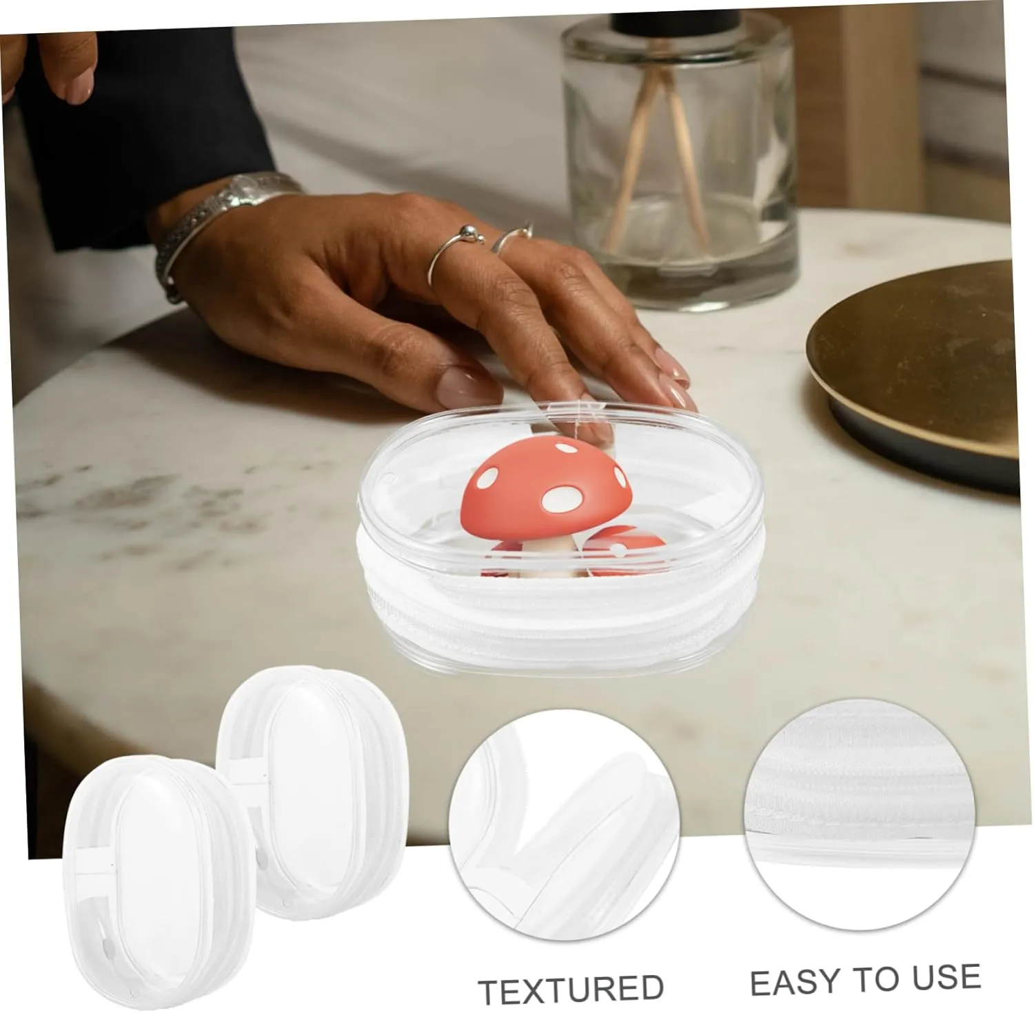 for Figures Organizer for judgment cavity sargeant bore everest Collectibles and Toys High Transparency for Easy Viewing Compact DEARMAMY 6pcs Clear Mini Doll Storage Bags Display Pouch 