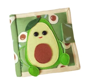 for fine motor flat cash mote navigable skills, Montessori Toy, Toddler Activity Busy Book Avocado Quiet Baby Book, Felt book 