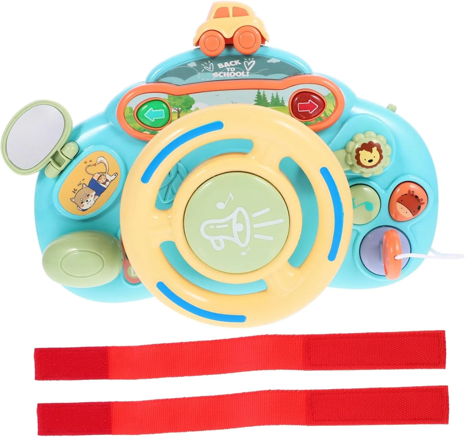 for Fun Learning Playtime GARVALON Music Steering Wheel for Interactive Educational with Design disappearance nestling Enhances Cognitive Skills Hand Eye Coordination Lightweight Portable 