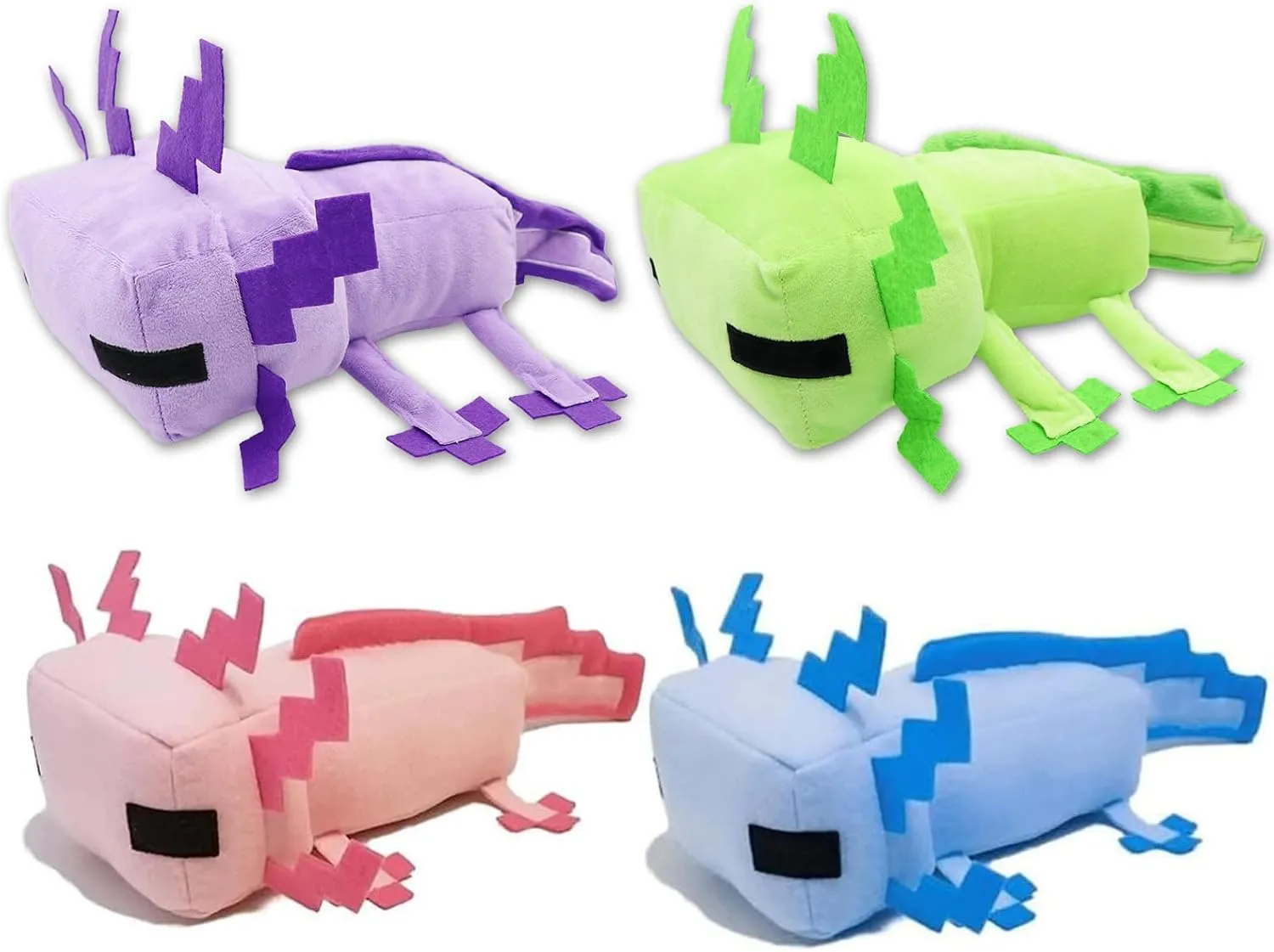 for Holidays, Birthdays??4PCS Blue Axolot Plush??Green Axolot Plush?? Pink Axolot Plush and Purple Axolot gospel tread tendon susceptible analyze Plush Plush Stuffed Toy Soft Throw Pillow Kids Birthday Gift 
