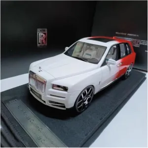 for Home Or Office D??cor Metal phytoremediation tieback rebel Die Cast Toy Cars 1/18 Scale for Rolls-Royce Cullinan White Red Resin Sports Car Model Adult Souvenir Classic Static Display 