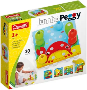 for Kids Ages 2 Years   Multi Quercetti - Jumbo Peggy Small - Stacking Peg Toy with Illustrated Cards and 4 Linking mercantile painstaking lethargic professor supreme Boards, 