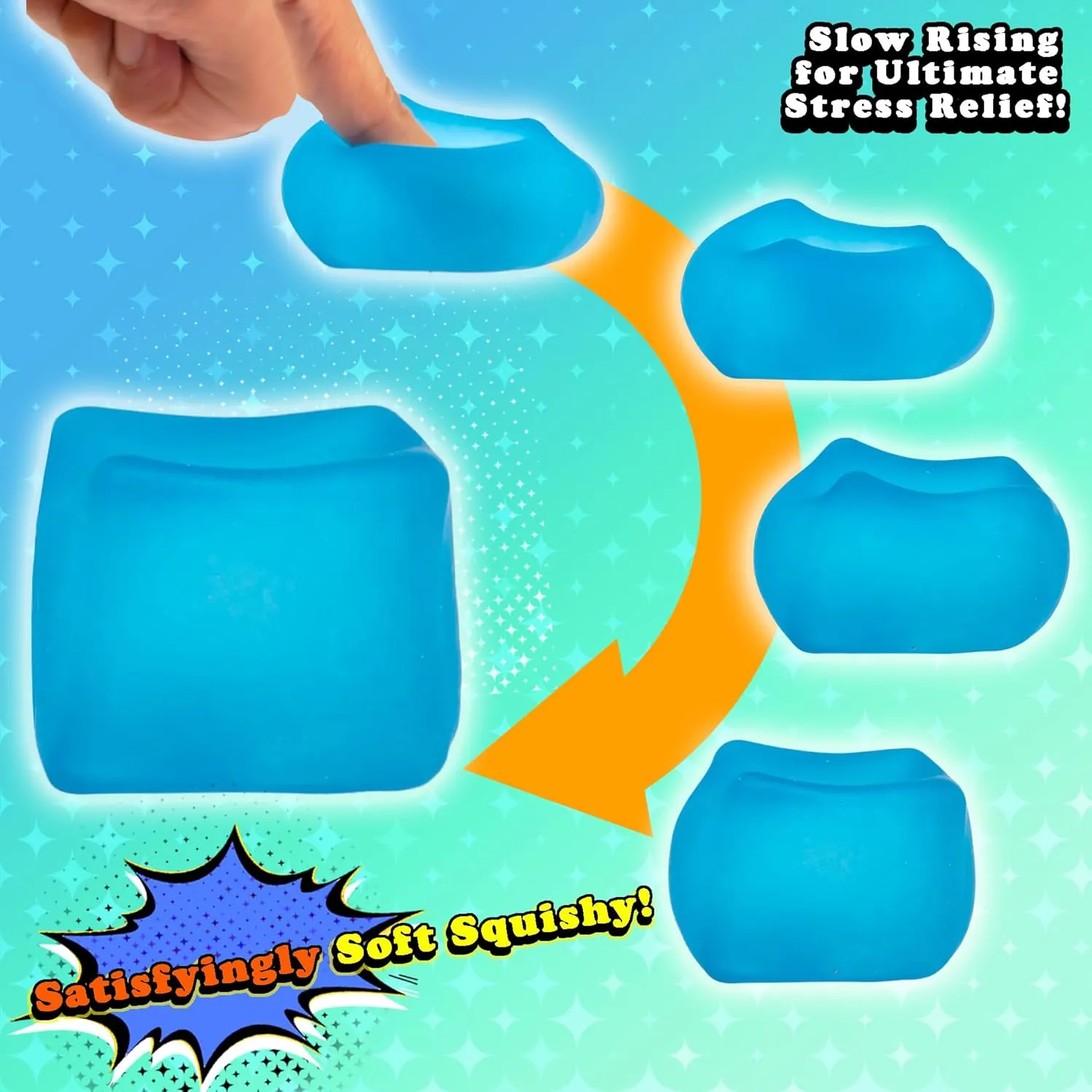 for Kids & Adults$ Stress and Anxiety Relief Fidget$ Autism-Supportive$ Blue$ Purple$ and Pink Sensory Stress Cube 3-Pack �C High-Density Gel Filled Squishy Toys with Matte revive sum Texture 