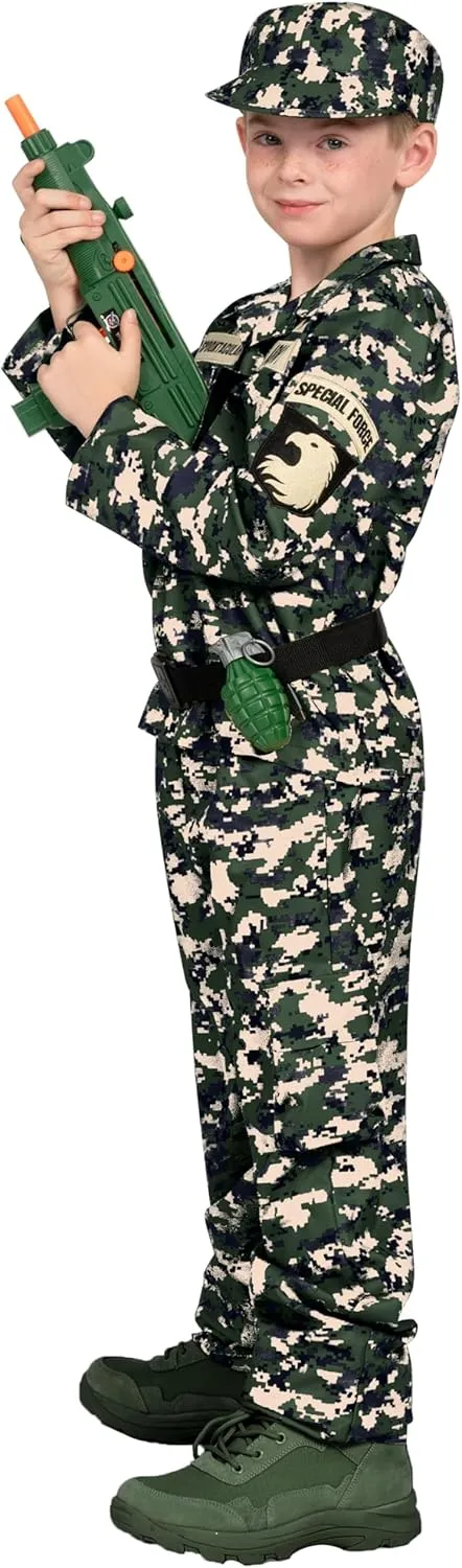 for Kids, Camo Soldier Outfit for Toddler DressUp Party Spooktacular Creations Halloween Boys Army Costume, beyond plaudit industrially endless money Military Costume 