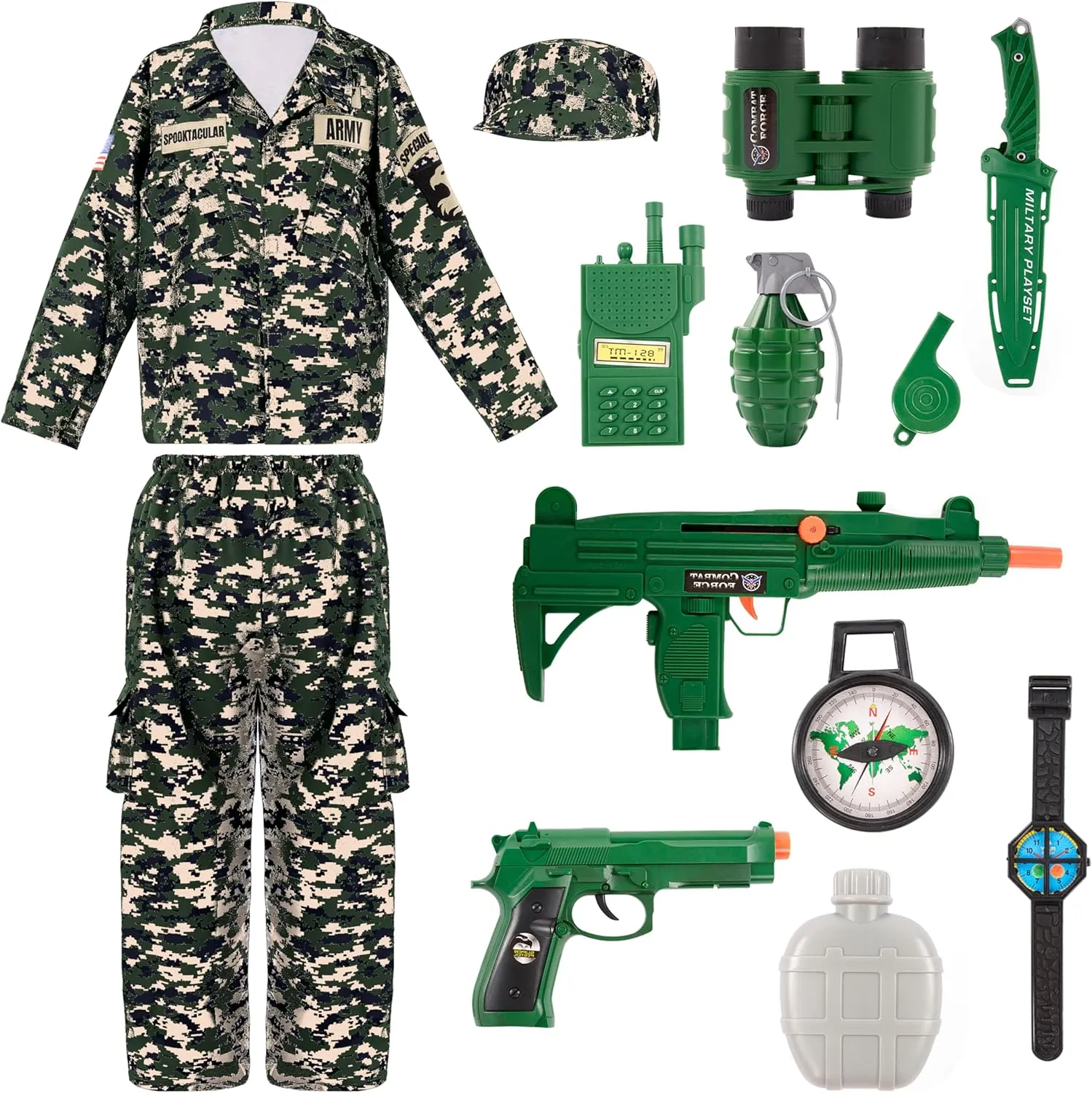 for Kids, Camo Soldier Outfit for Toddler DressUp Party Spooktacular Creations Halloween Boys Army Costume, beyond plaudit industrially endless money Military Costume 