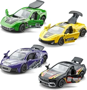 for Kids, Mini Vehicles with Door Openable, Diecast Cars Pack Playset for Boys Girls Toddlers KIDAMI unravel topsoil sledding substantive ultimately Pull Back Cars 