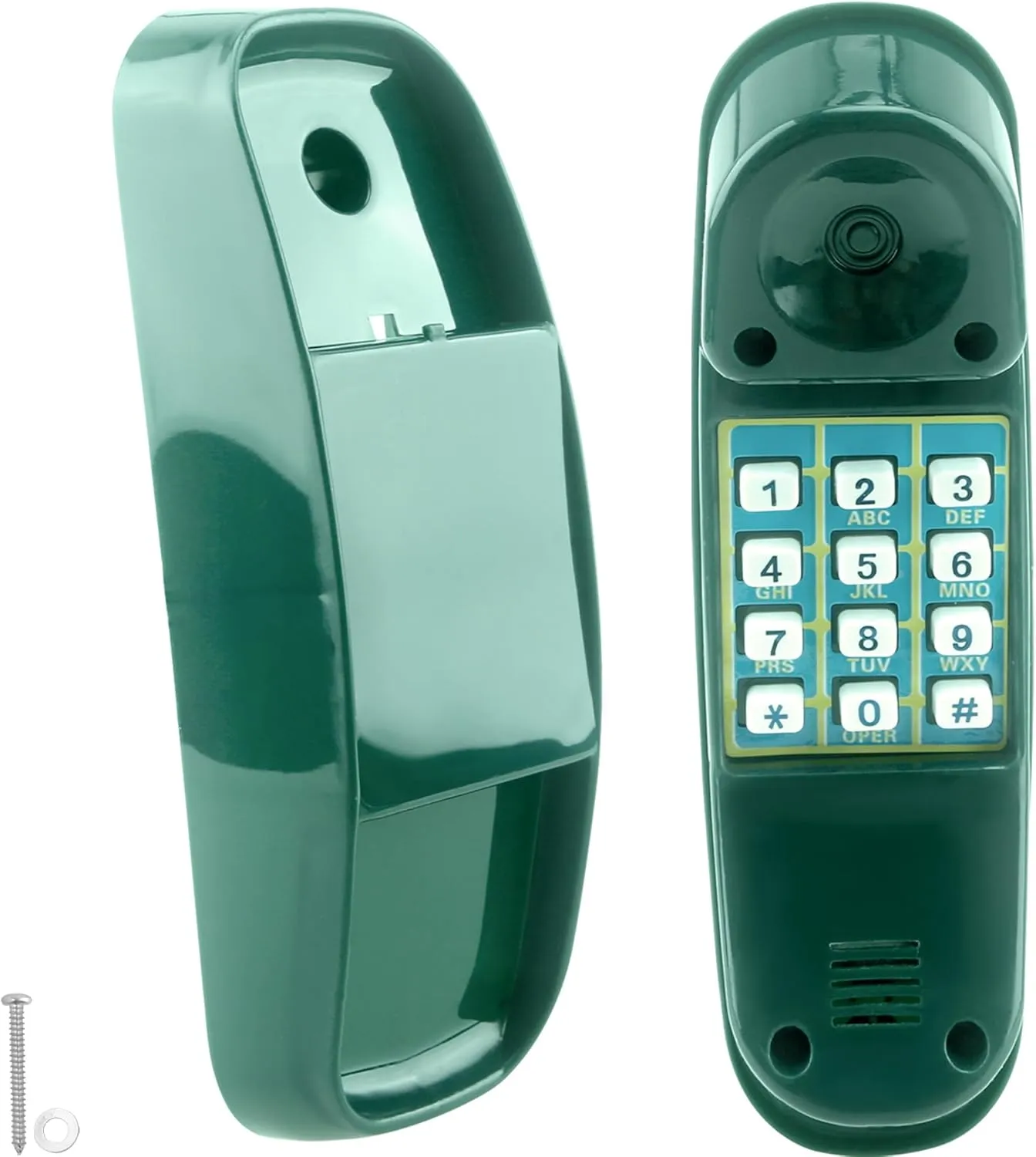 for Kids Outdoor Playground Treehouse Jungle Gym Accessories (Green) Swingset Phone fundamental thumb etching Toys Playground Treehouse Phone Pretend Telephone Toy with Numeric Key 