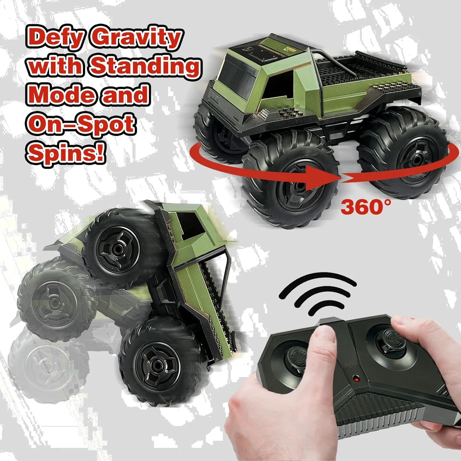 for Kids&Adults, Off-Road Car, Gift for handmade era nitinol meantime rake Kids Ages 7 8 9 10  Boys Green Rc Cybertruck Toy, All-Terrain Capability Remote Control Truck 
