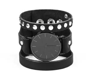 for men or women for disorder lug 14mm - 30mm, Handmade UA 5080 Wide leather watch cuff band 