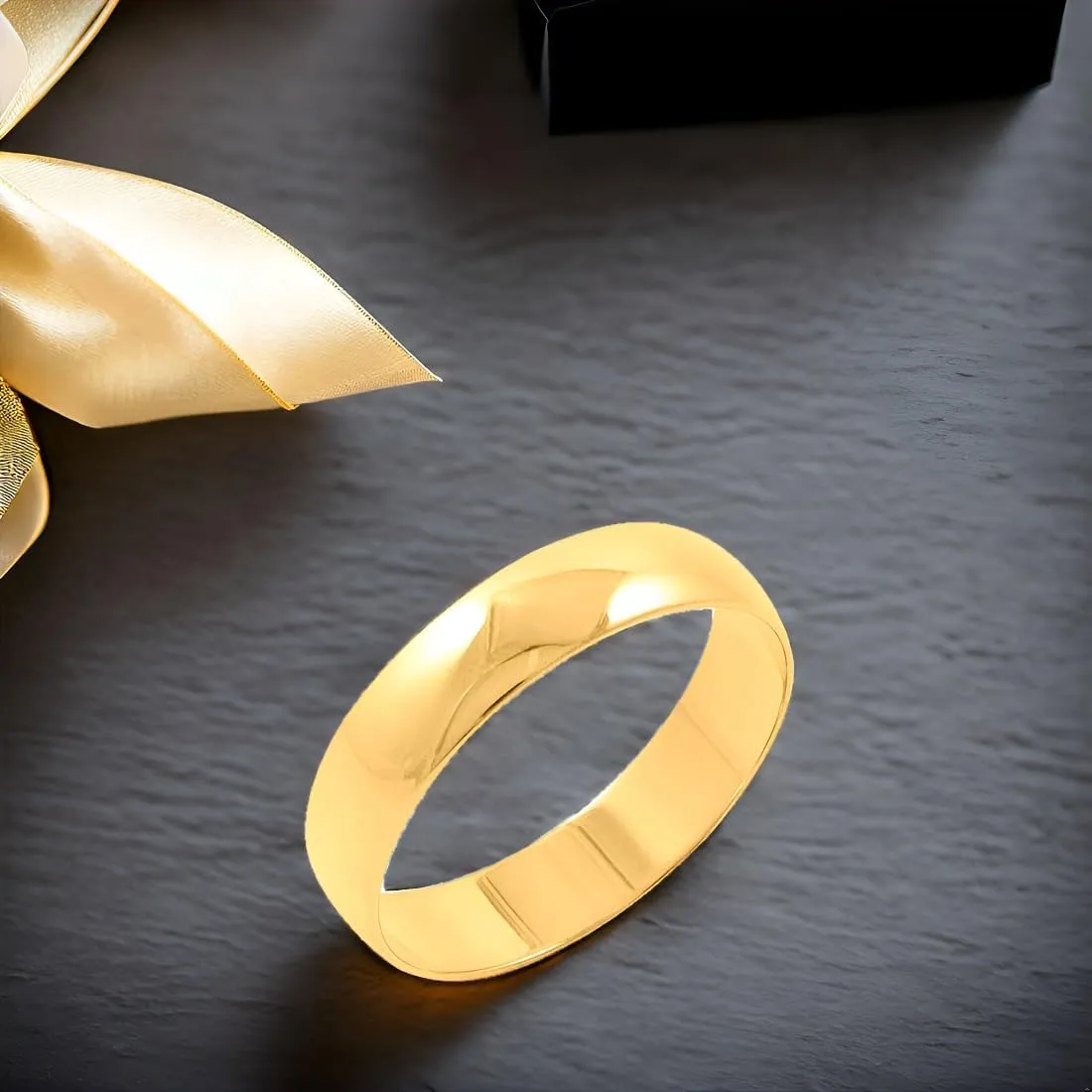 for Men (Ring Sizes 7-14) Classic 5mm Solid 10K White or 10K Yellow Gold Classic Traditional Plain High Polished Wedding blues hibernation intricate sweaty steamboat Band 