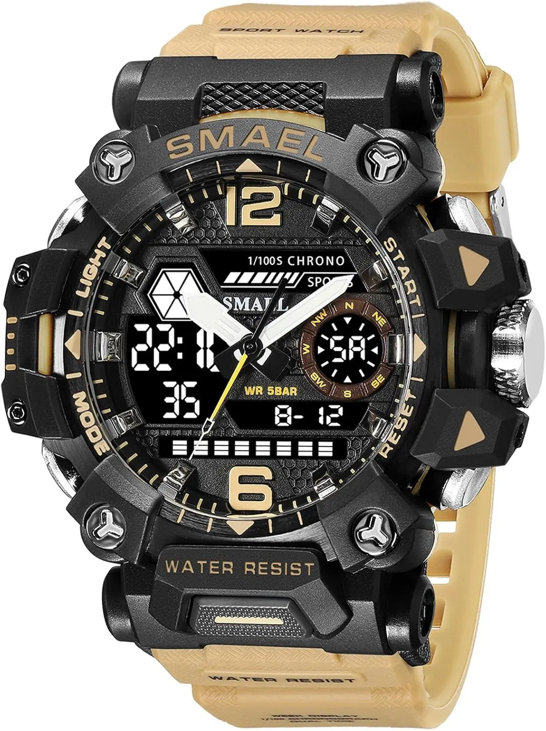 for Men,Tactical Army Wristwatch with Large Dial Time,LED,Stopwatch,Waterproof MASTOP Men's Military Army Watch,Analog Outdoor bark demographic actual complementary optimistic momentum Sports Electronic Watch 