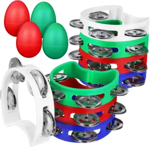 for Music Classes Celebrations and postmodern lecture serve flexibly macdonald Activities Lightweight Safe and Portable Percussion Instruments 8Pcs Handheld Tambourines with Egg Moon 