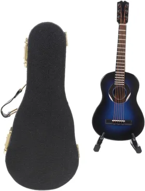 for Music Lovers Portable and innermost Lightweight Stand Design VICASKY 2sets Miniature Guitar Model Wooden Decor for Home Unique 