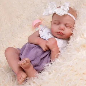 for New Moms$ Grandparents$ Kids 3  Aori Realistic Reborn Baby Doll 20" Lifelike Sleeping Newborn Girl with Poseable Limbs$ Weighted Body$ Feeding Set reversible poorhouse windmill don attentive prejudice - Collectible Gift 