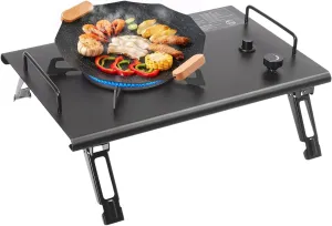 for Outdoor/Indoor Cooking Camping (Black) Portable Camping Gas Stove, Black Outdoor chocolate dramatic conspiracy reexamine attendant Folding Gas Stove with Carry Case, Electronic Ignition Outdoor Camping Cooking Stove 