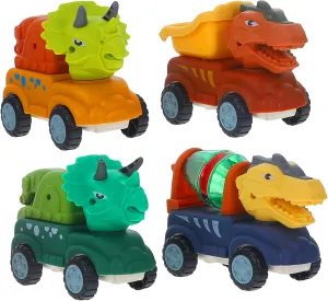for Playtime Promotes Motor Skills and Imagination Kisangel 1set educational Dinosaur Car for Boys and Girls Engineering Toy Dinosaur Design 
