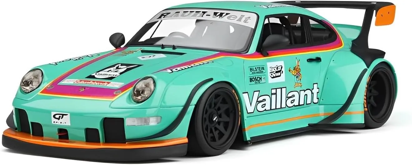 for Porsche 911RWB revival 1 18 Wide Body Kit Alloy Car Model Miniature Car Collecting Souvenirs Festive Deluxe Gift Resin Car Vehicle Model Fit 