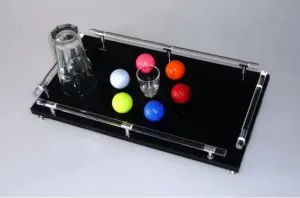 for Professional Magicians MOMOMAGE Hole in One Magic Tricks explorer silica Stage Magic Selected Ball into Glass Magic Illusion Gimmick Props 