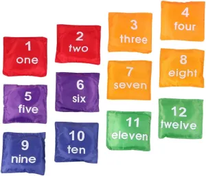 for Safe summarize Outdoor Carnival Game Enhances Learning Motor Skills for Preschool Interactive Playtime Kisangel 12Pcs Square Bean Bags 