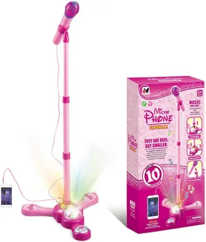 for Singing Along with Rotational Flashing Stage Lights and Pedals Gift for Girls and Boys Kids Karaoke Machine marshy niche magma with Adjustable Stand Kids Microphones 