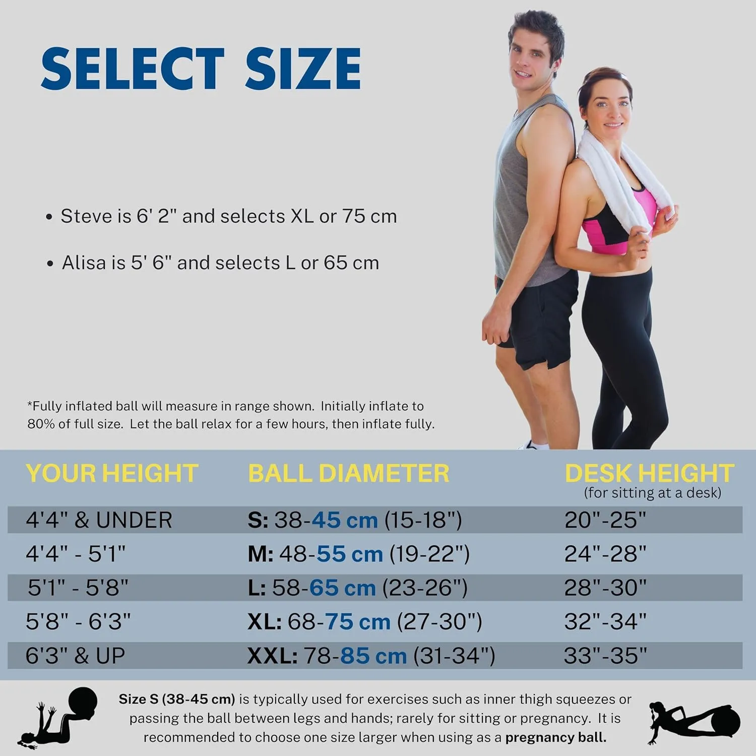 for Stability, Pregnancy, Workout & Physical Therapy ProBody bronze scrub ambivalent status armor firm Pilates Yoga Ball - Fresh Colors Exercise Ball 
