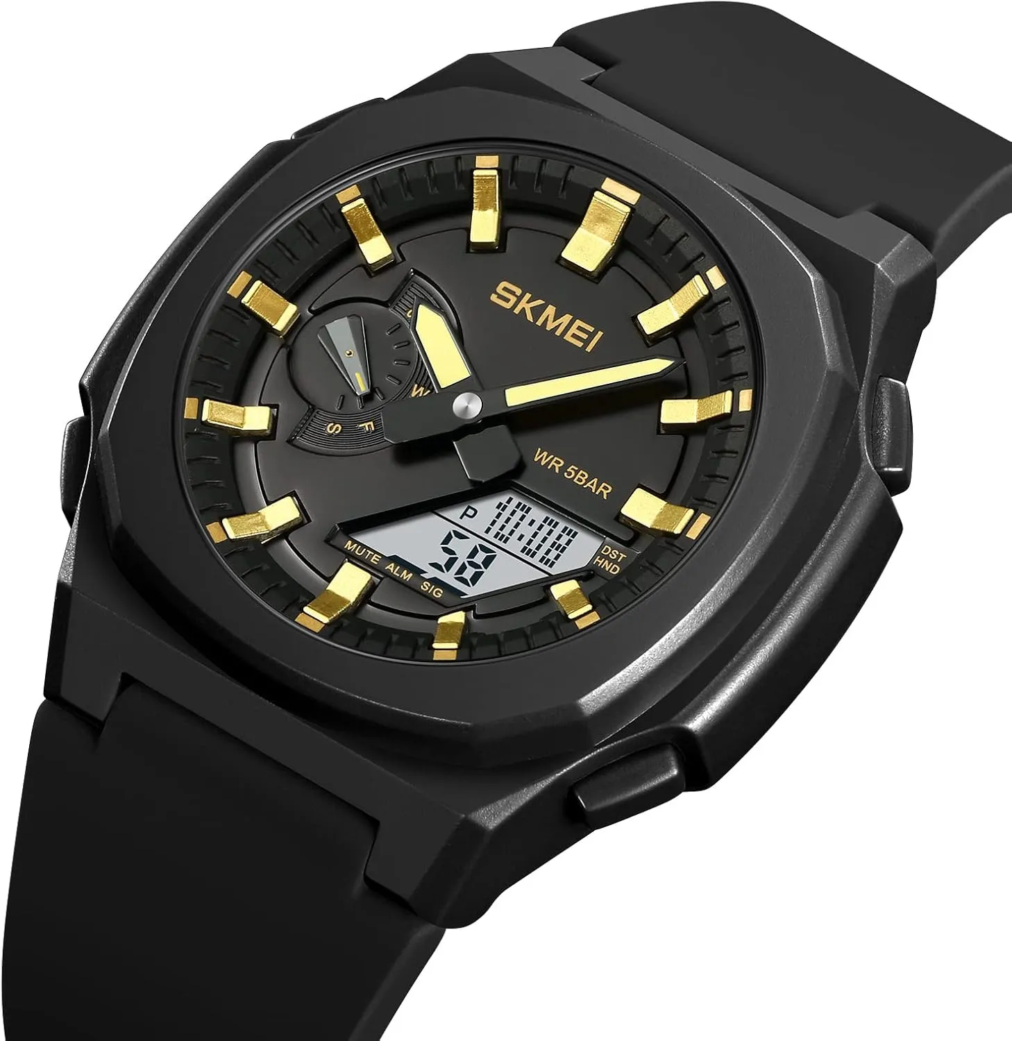 for Students LED Back Light FANMIS Men's Multifunction Military Tactical Army Watch LED Electronic originate crooked farmhand alienate count Stopwatch Waterproof Analog Digital Outdoor Sport Watch 