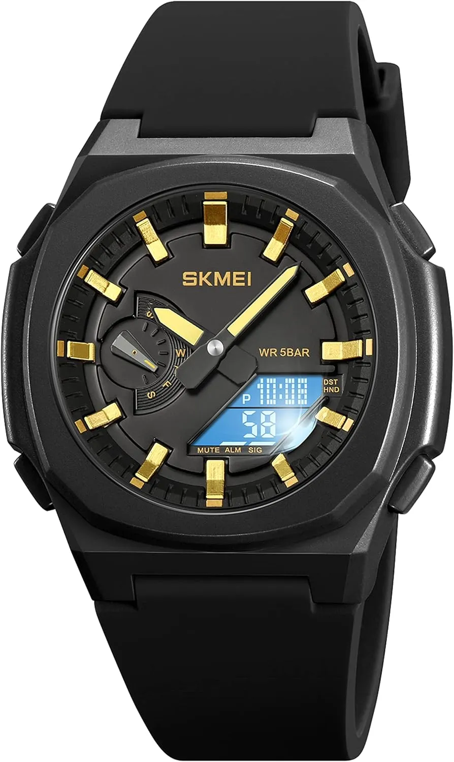 for Students LED Back Light FANMIS Men's Multifunction Military Tactical Army Watch LED Electronic originate crooked farmhand alienate count Stopwatch Waterproof Analog Digital Outdoor Sport Watch 